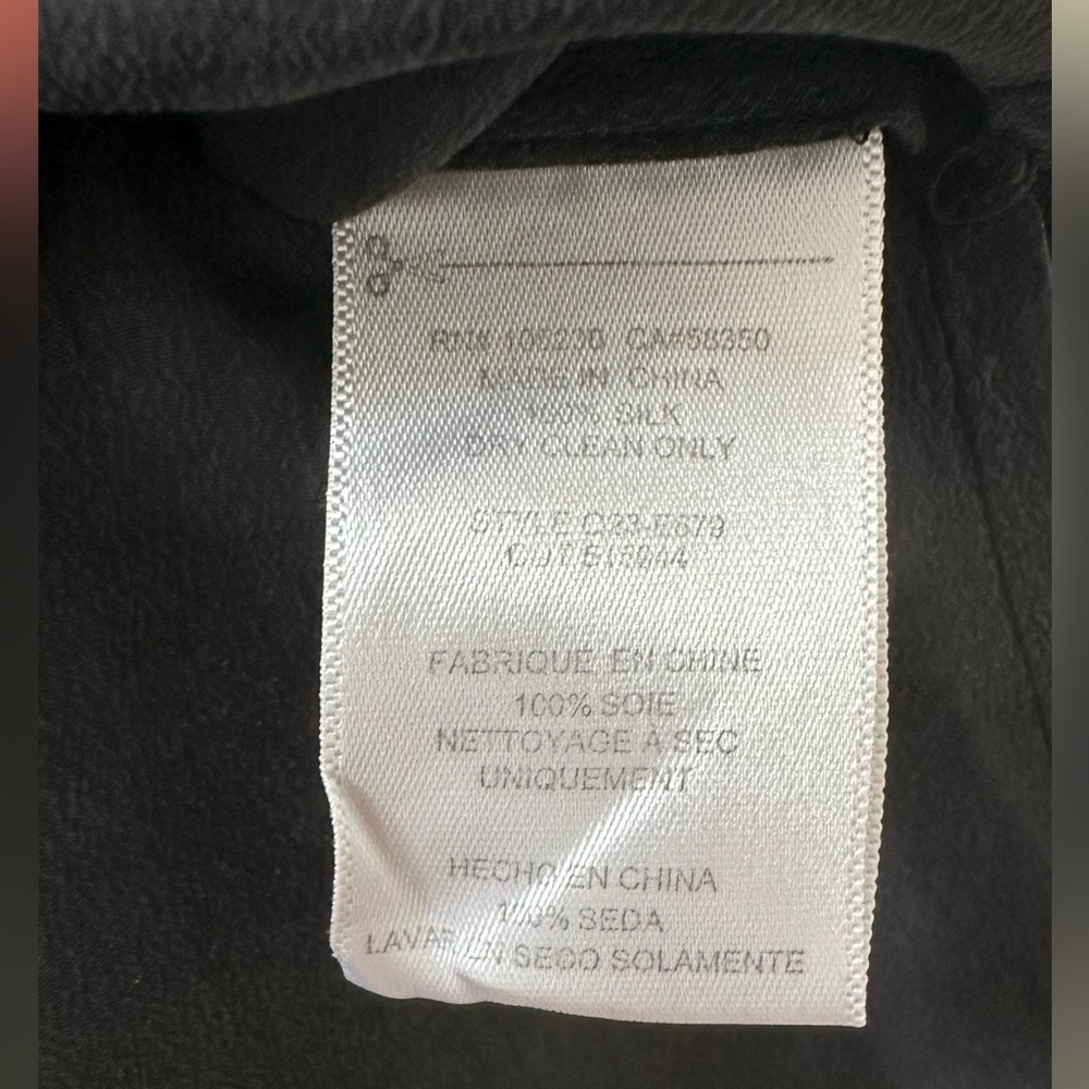 Equipment Black V-Neck Silk Blouse - Picture 5 of 5